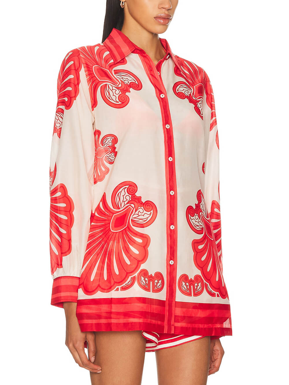 Summer Exquisite Red Shirt And Shorts Suit