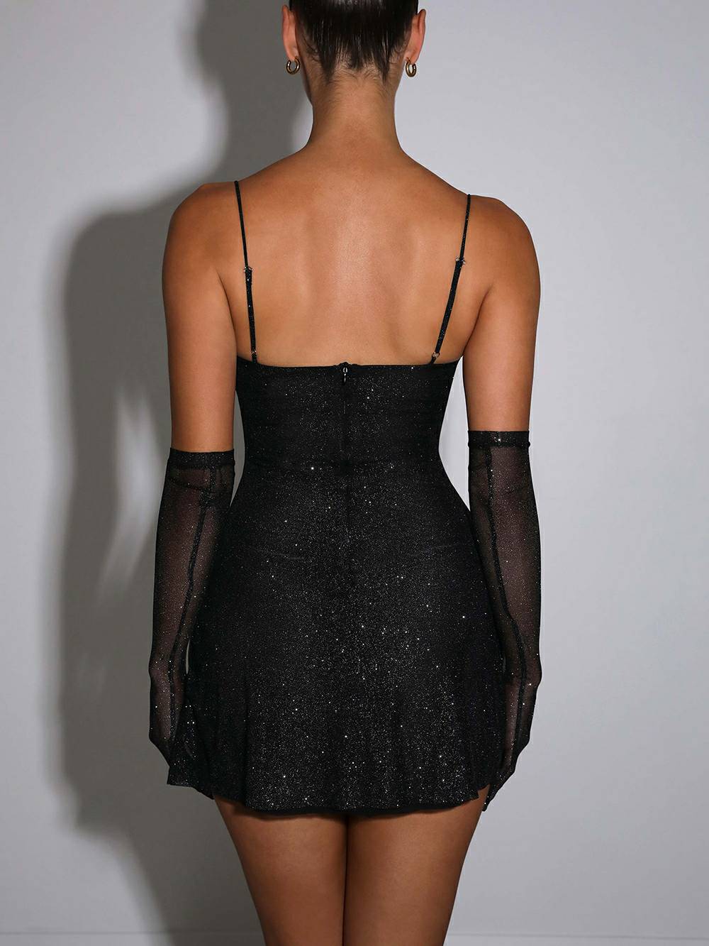 Rochie Mini Pixie - Black Sparkle