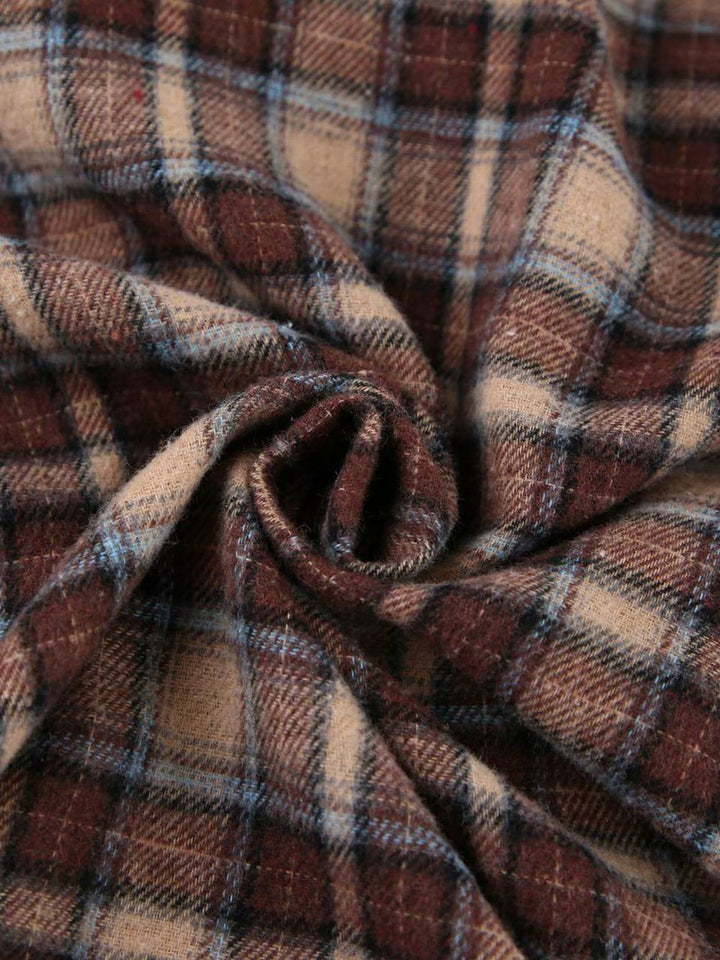 Vintage Plaid Paidat Naisten Löysät Gingham Naisten Pusero Syksy