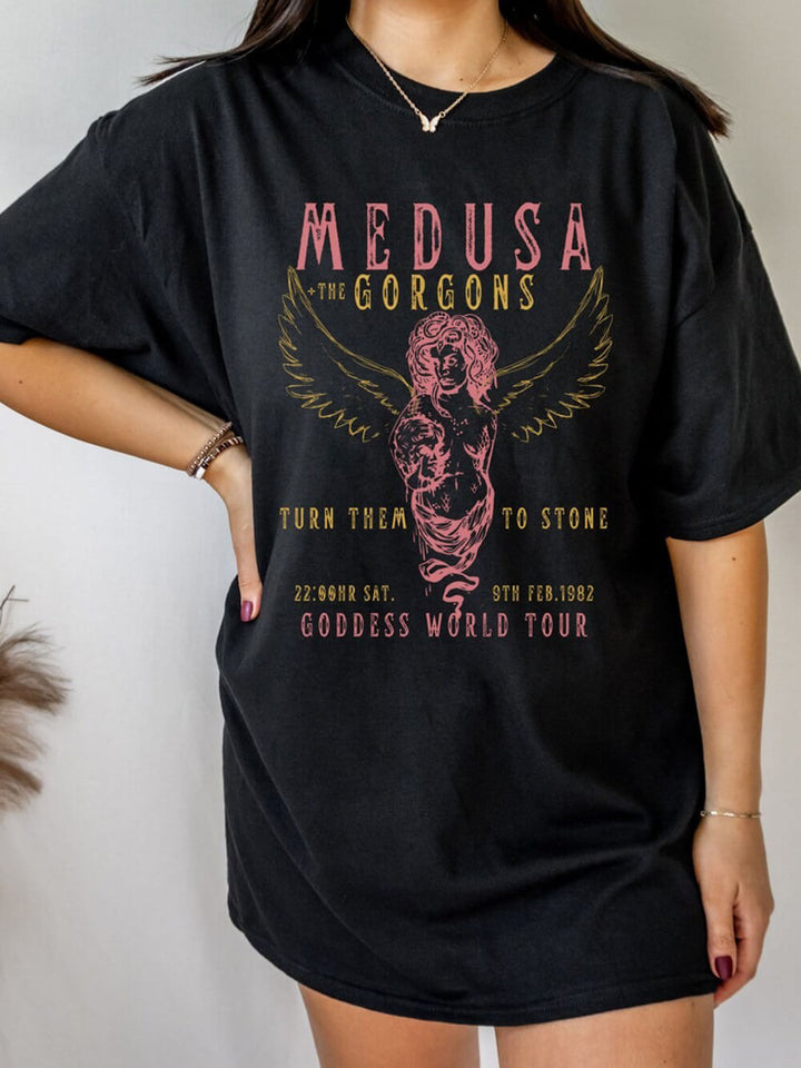 Kreikkalainen jumalatar Medusa Tee Vintage Band T-paita