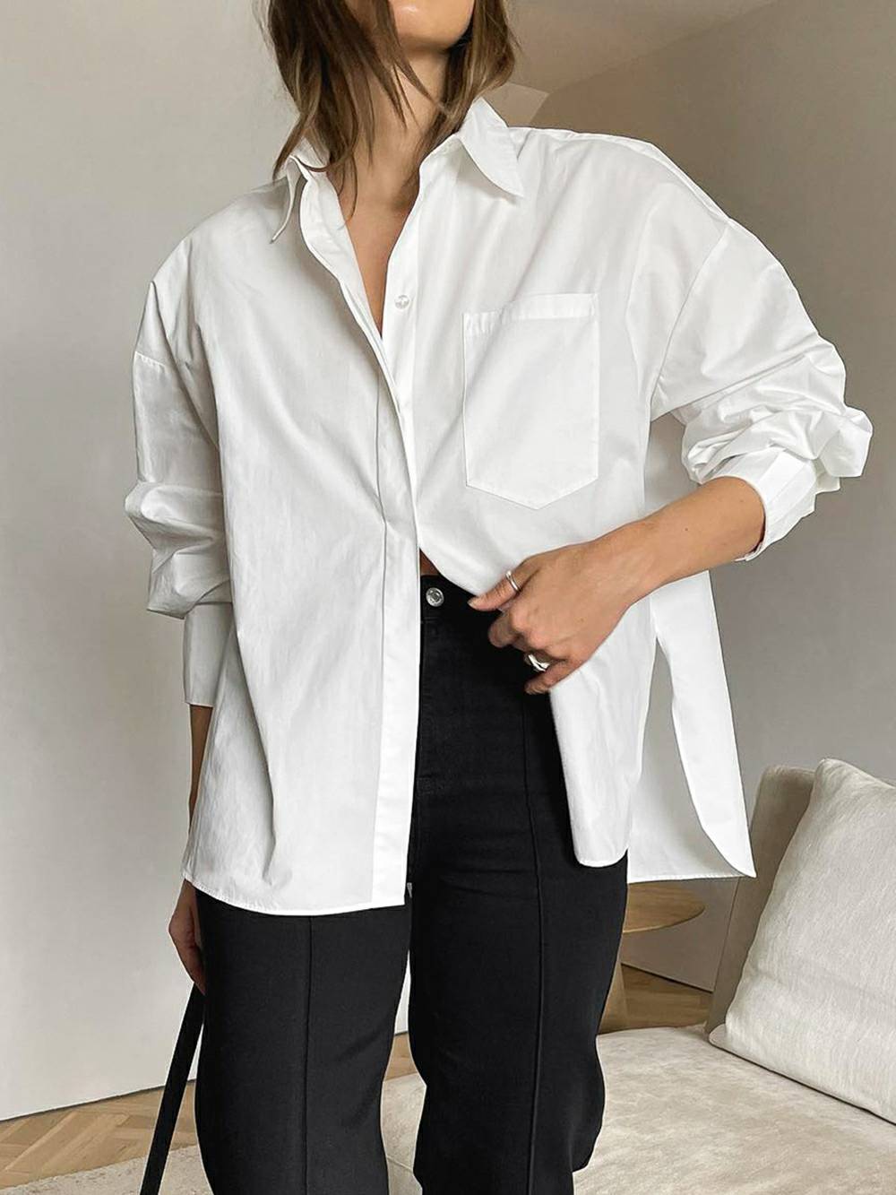 Camisa Sydney en blanco antiguo