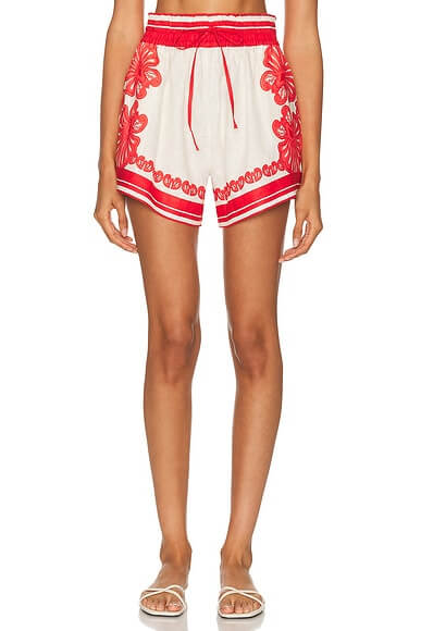Summer Exquisite Red Shirt And Shorts Suit