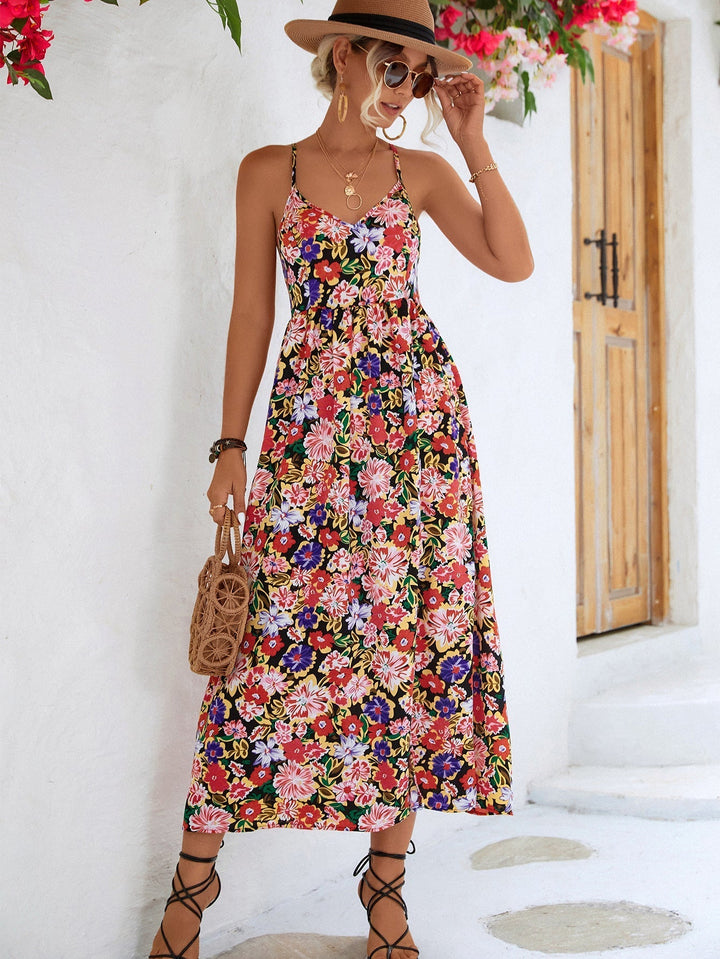 Sommer Backless Split Grime Bohemian Dress