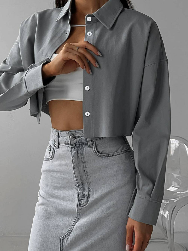 Lilla Single Breasted Lapel Shirt