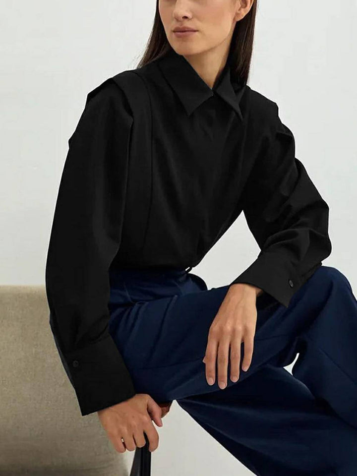 Long Sleeve with Pleated Detailing Top