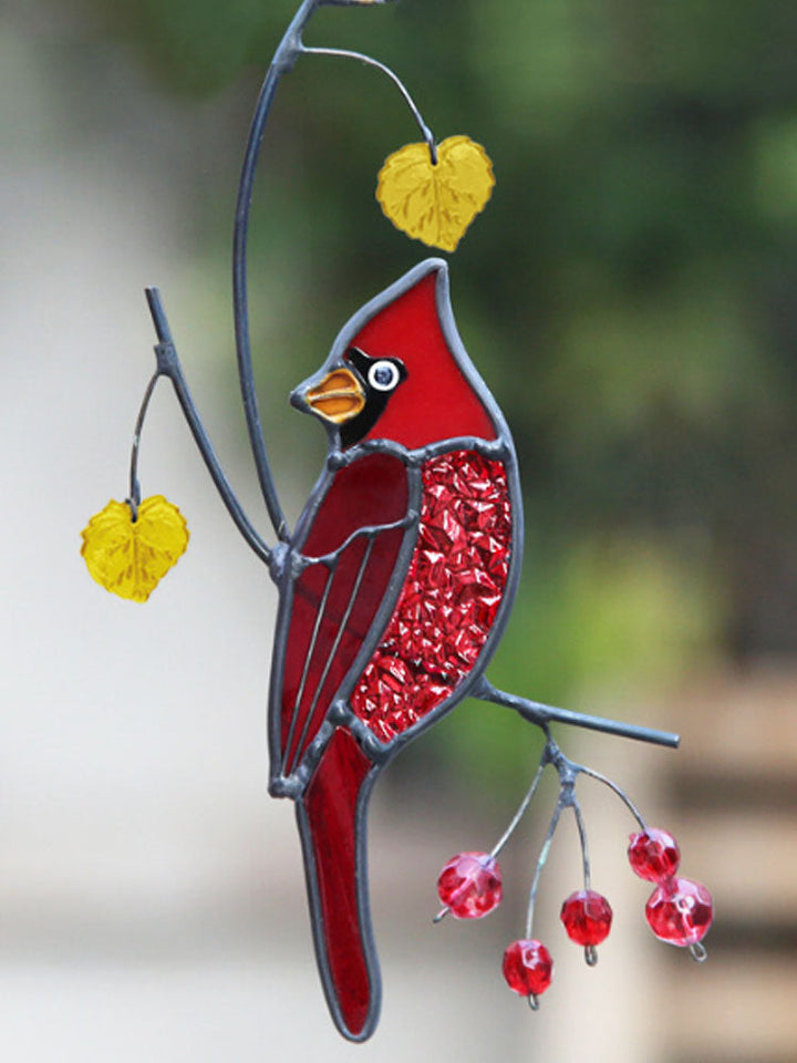 Adorable décoration à suspendre en forme d'oiseau rouge