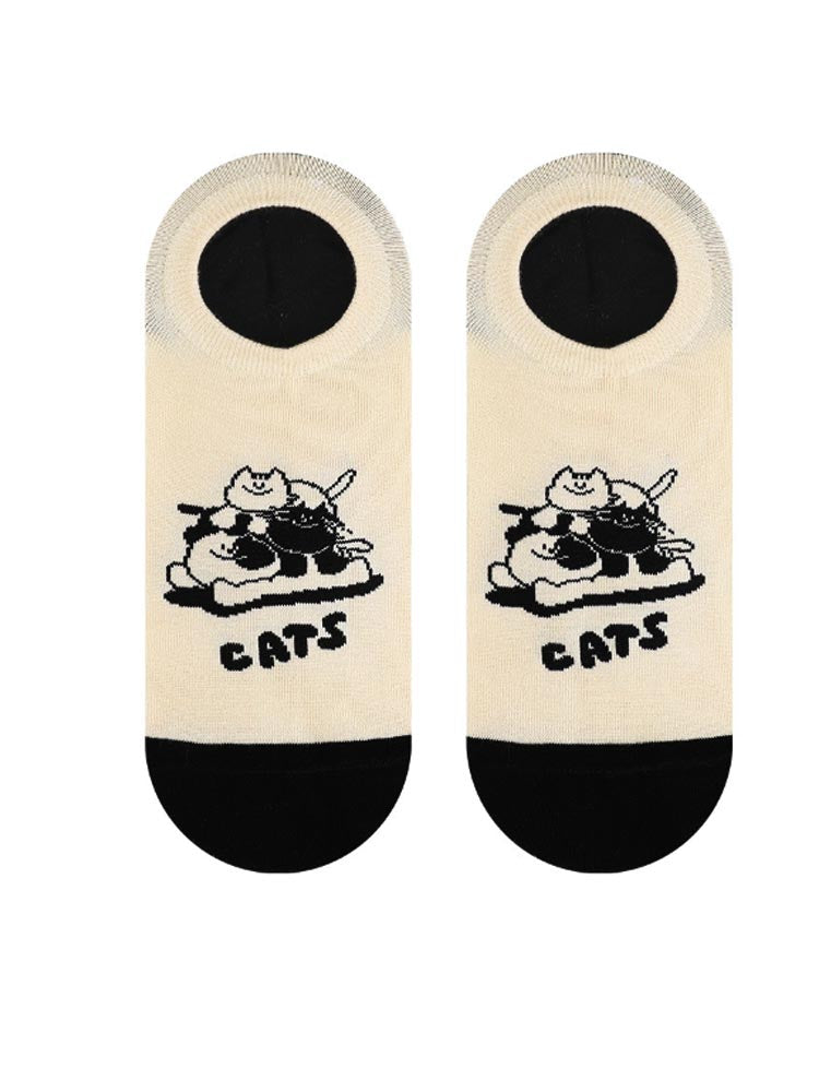 Cartoon Kitty Bootsocken