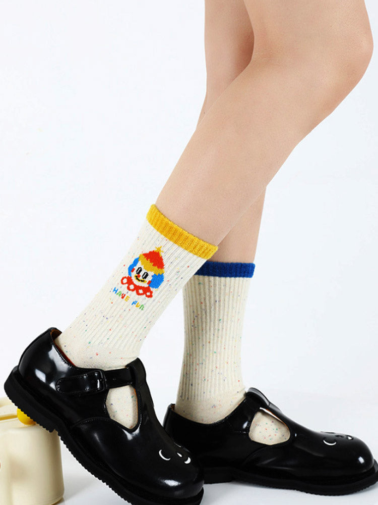 Cartoon Clown Muster Socken