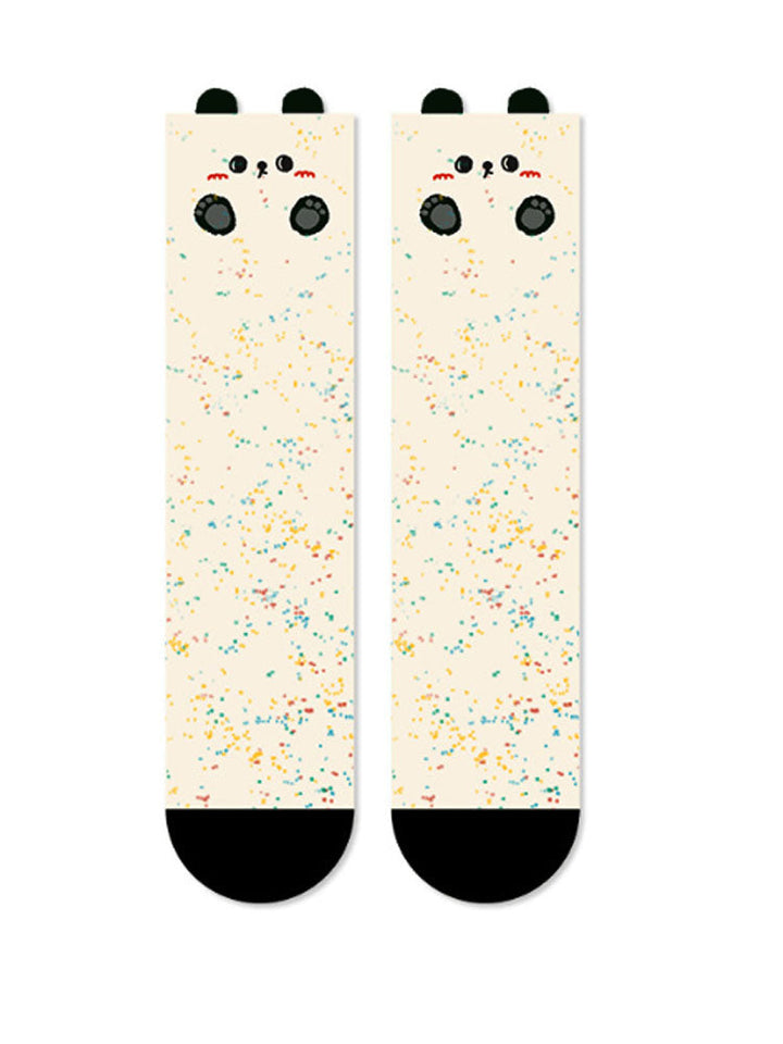 Chaussettes à motif de panda de dessin animé