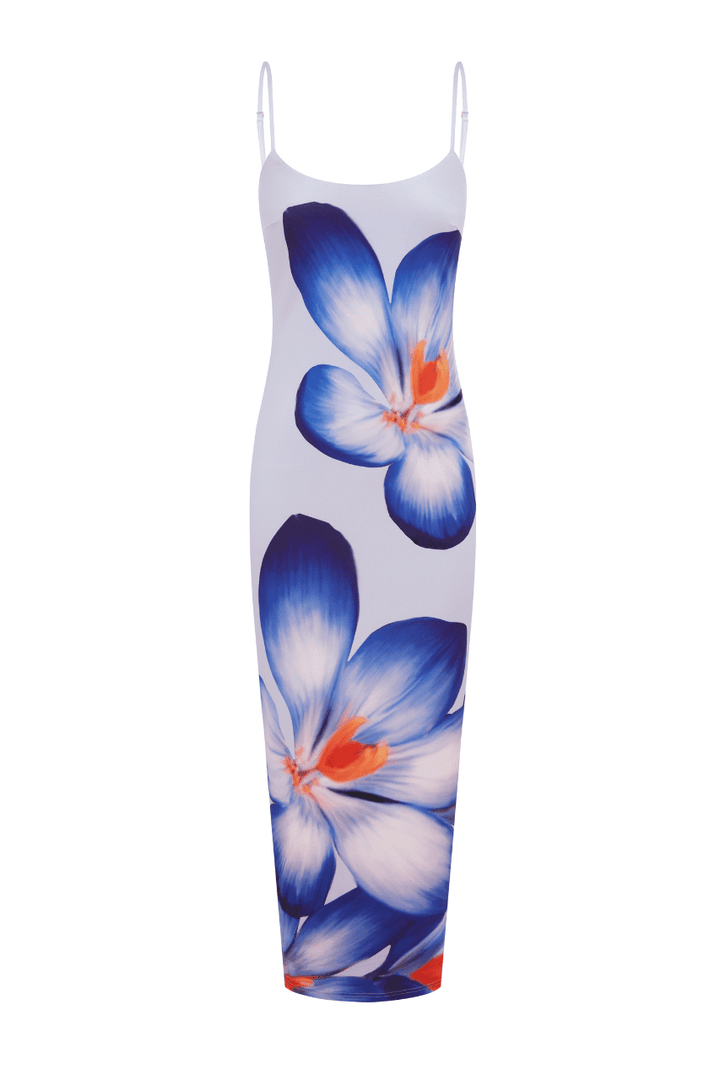 DEIA Midi Kleed - Violett Blummen