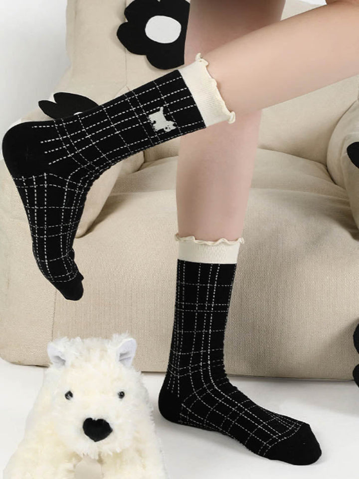 Chaussettes mignonnes de chiot de dessin animé