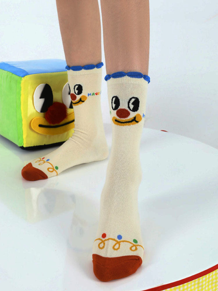 Cartoon Clown Muster Socken