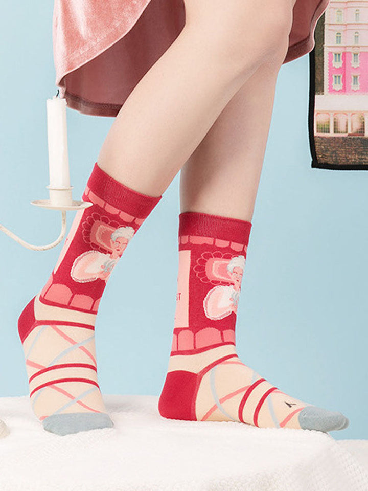 Cartoon Muster Mid-Calf Socks