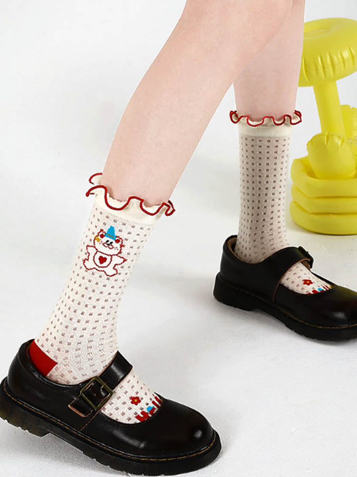 Cute Bear Mid-Calf Socks