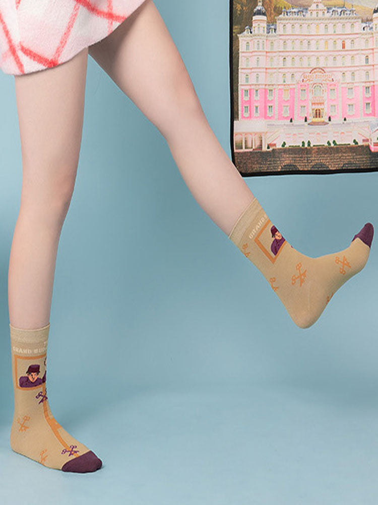 Cartoon Muster Mid-Calf Socks