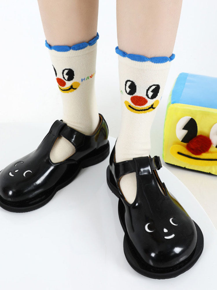 Cartoon Clown Muster Socken