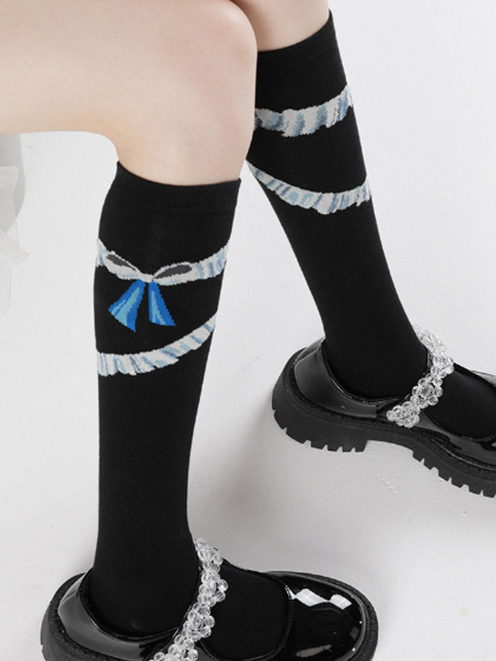 Lolita Style Knéi-Héich Socken