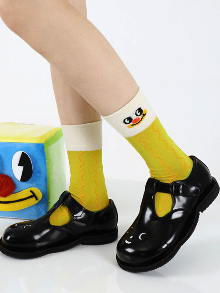 Chaussettes à motif de clown de dessin animé