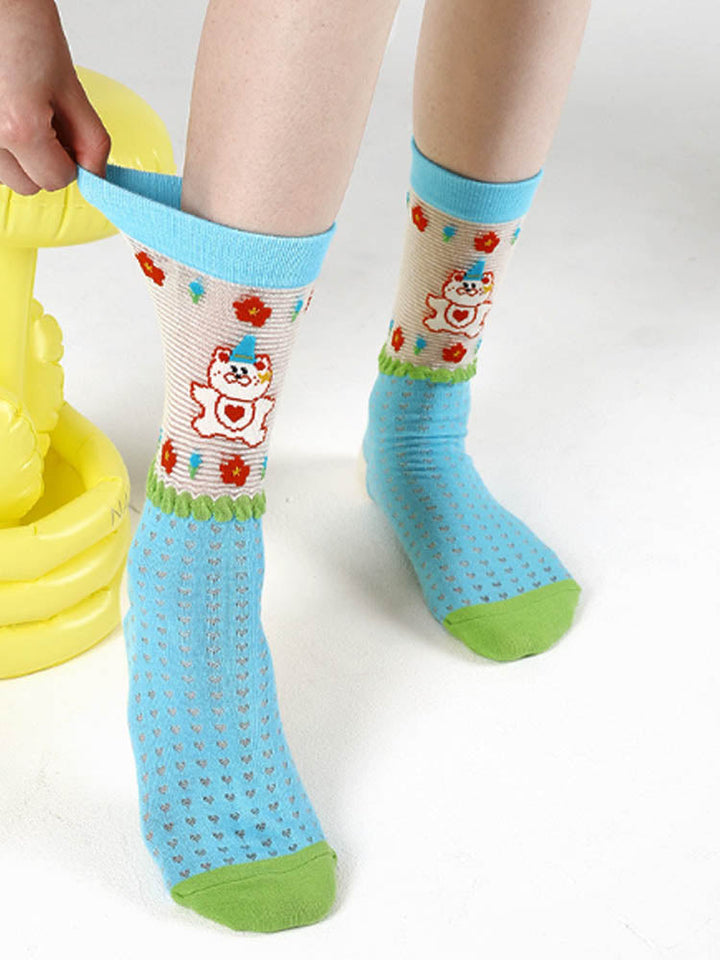 Cute Bear Mid-Calf Socks