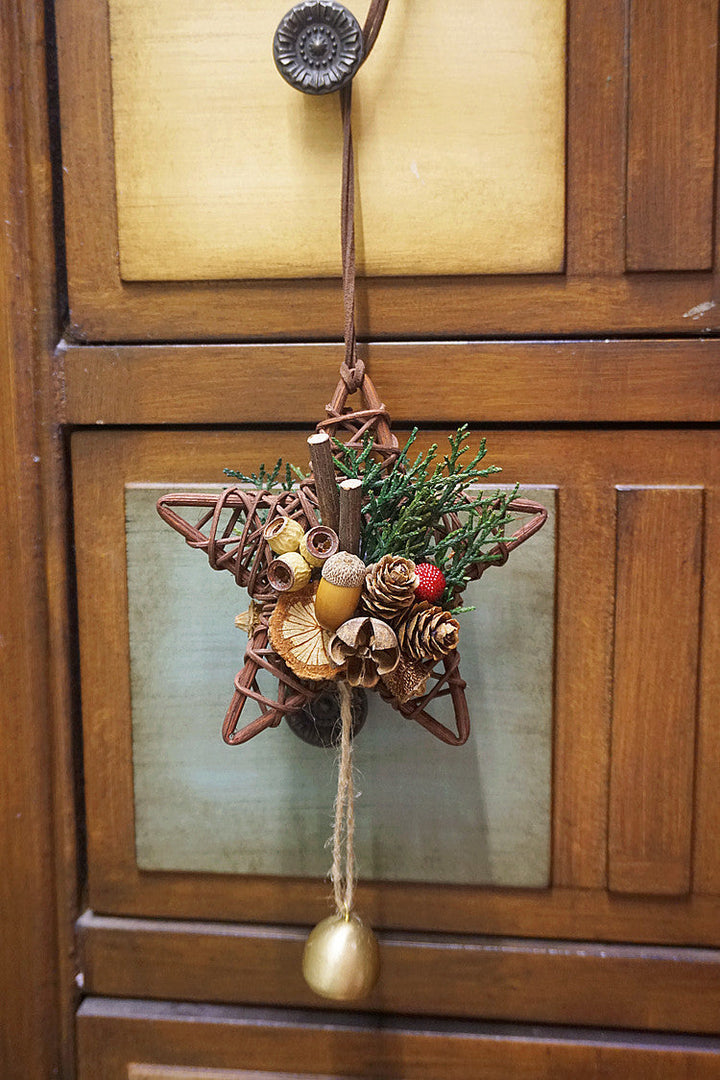 Christmas Decoration Pendant - Forest Pine Cone Bell Car Hanging