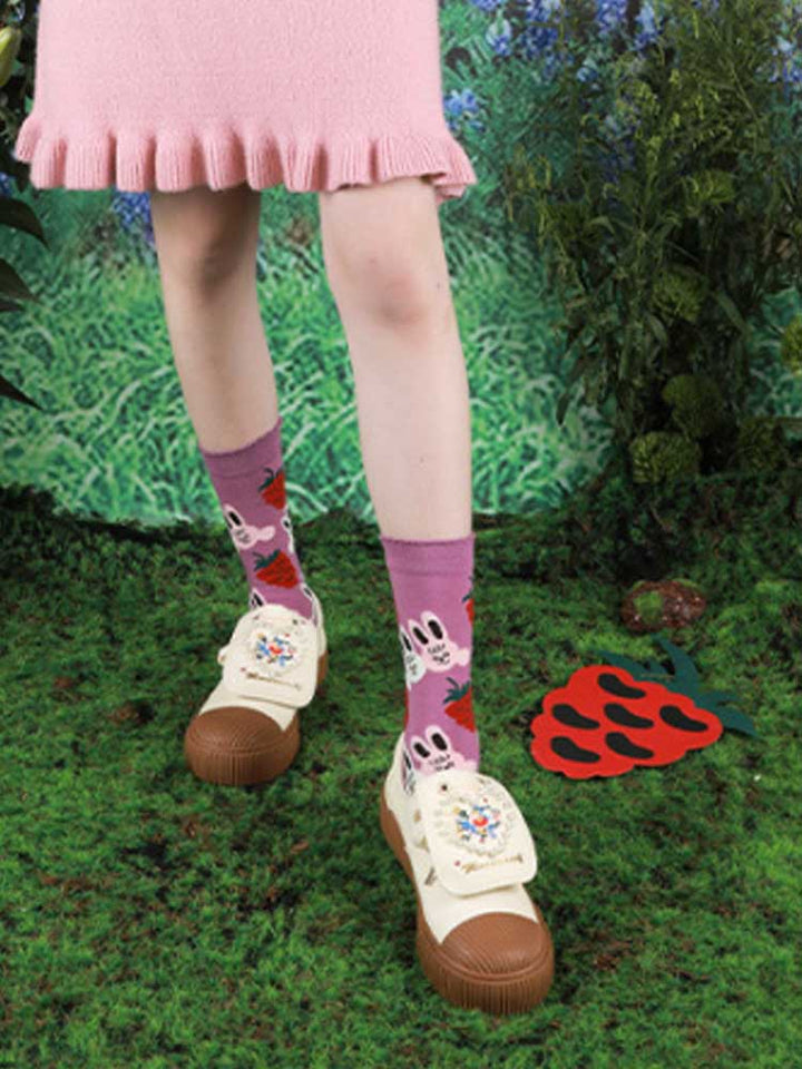 Cute Bunny Mid-Calf Socks