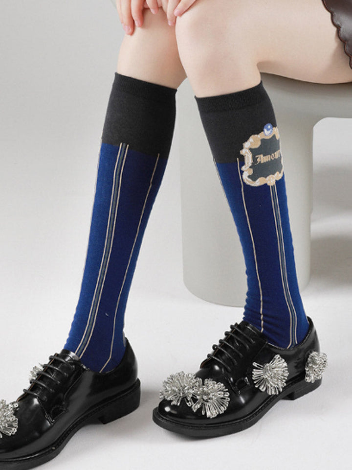 Lolita Style Knéi-Héich Socken