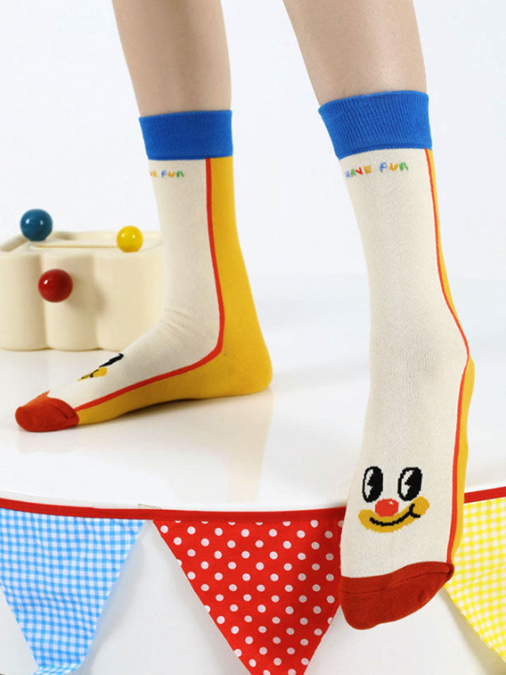 Cartoon Clown Muster Socken