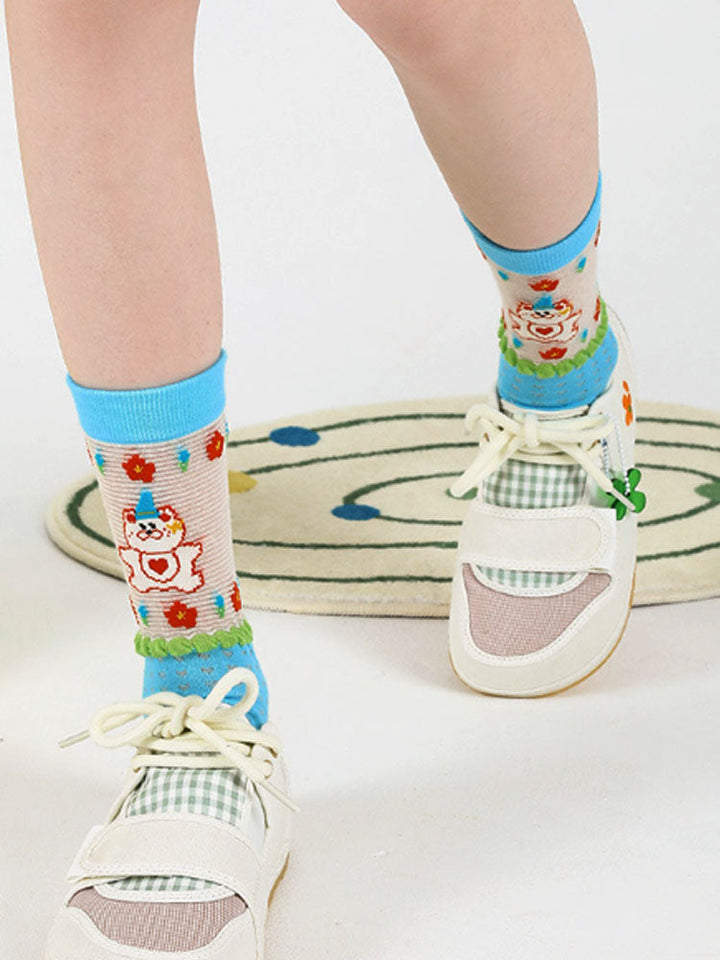 Cute Bear Mid-Calf Socks