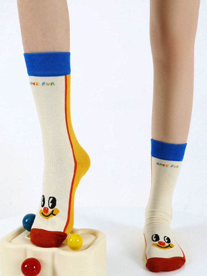 Cartoon Clown Muster Socken