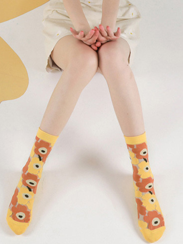 Patchwork Blummen Crystal Socken