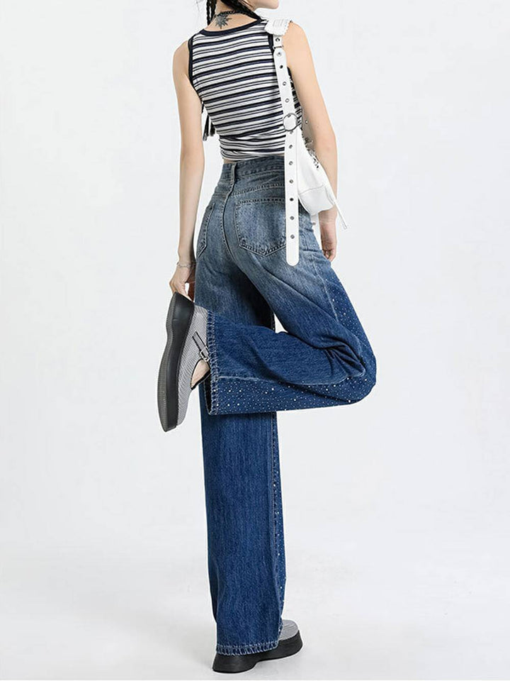 Jeans in denim con gradiente lucido Balloon Carpenter