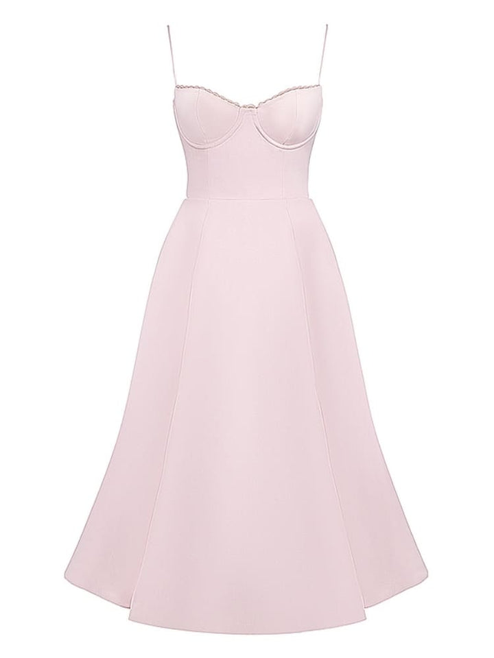 Ballerina roze midi-jurk