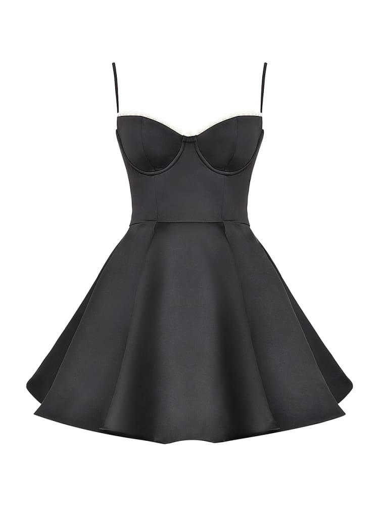 Rochie mini din tul negru