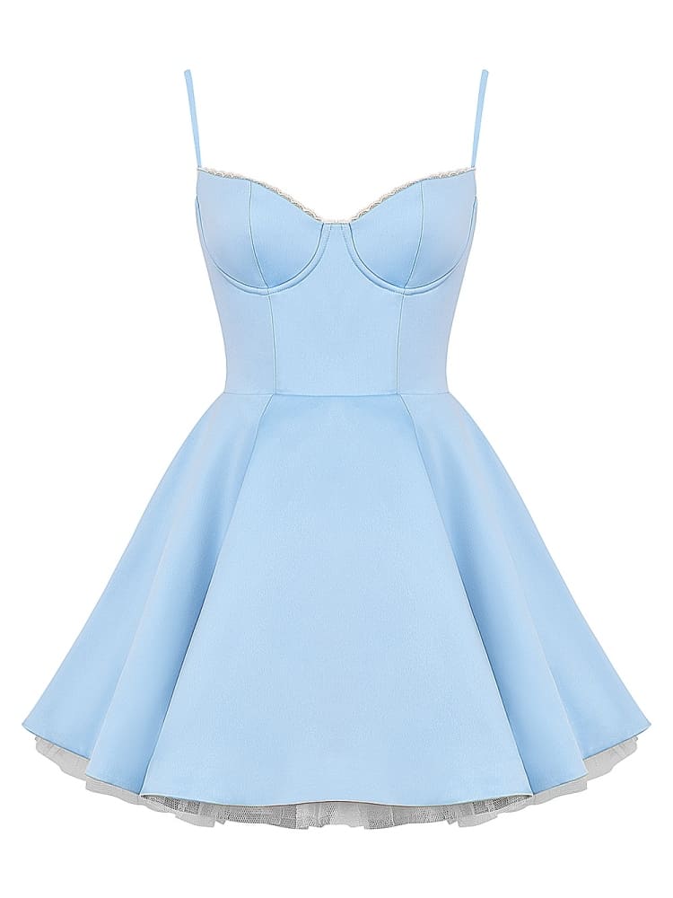 Cinderella Blue Tulle Mini Kleed