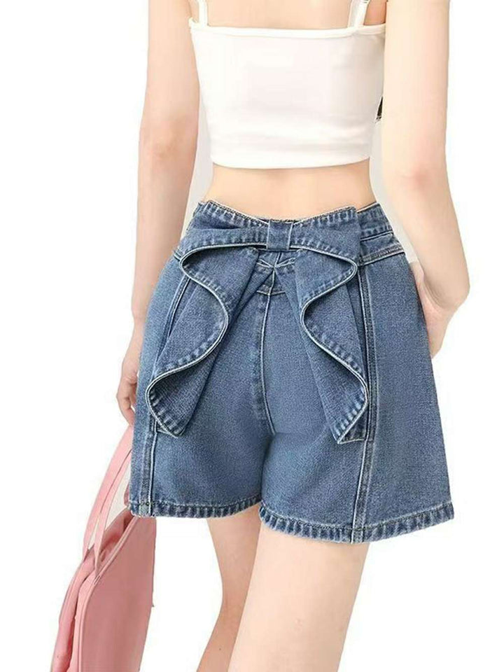 Stretch Jeans With Bow At Back