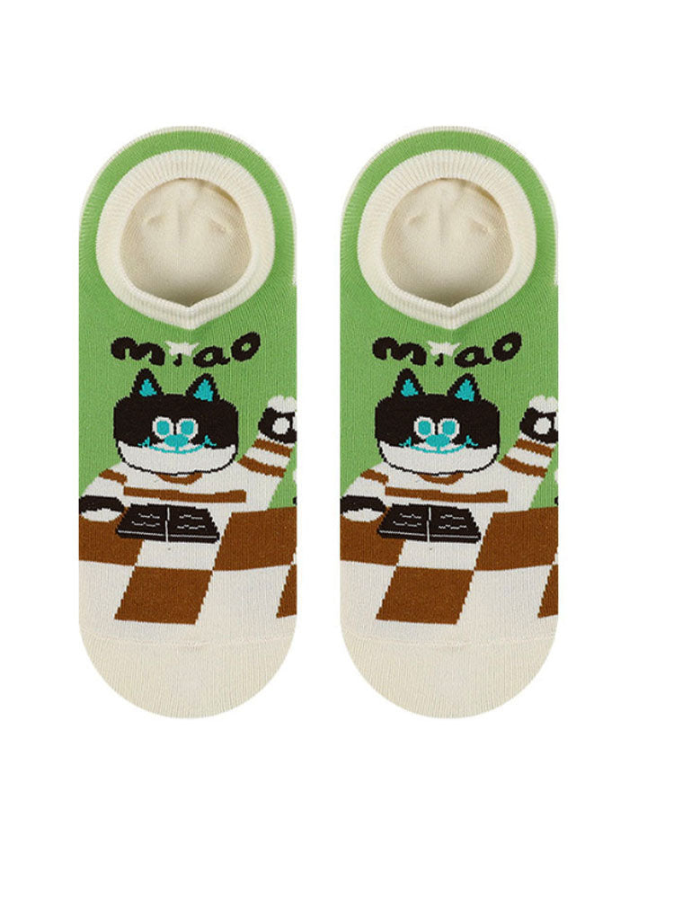 Cartoon Kitty Bootsocken