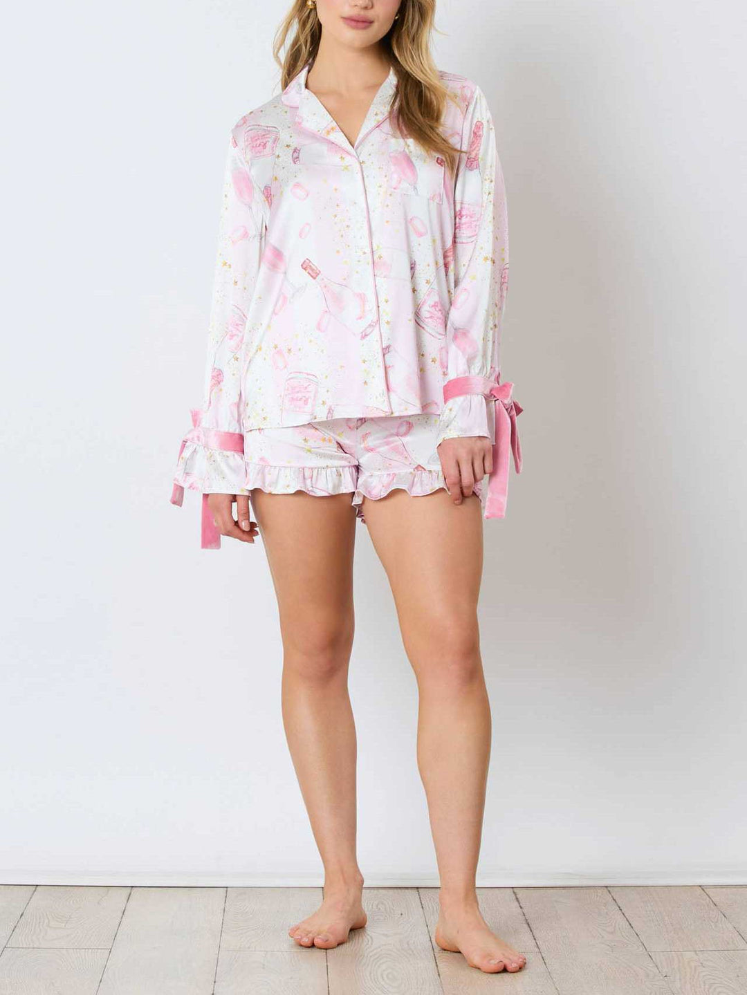 Champagne Ruffle Pajama Set