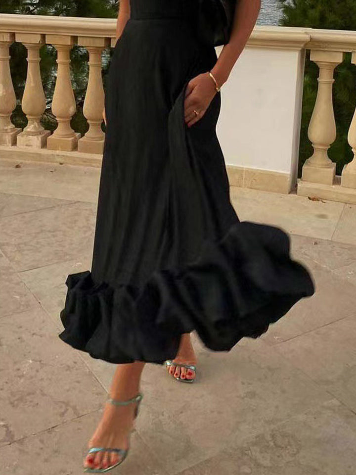 Volang Bustier Maxi Dress