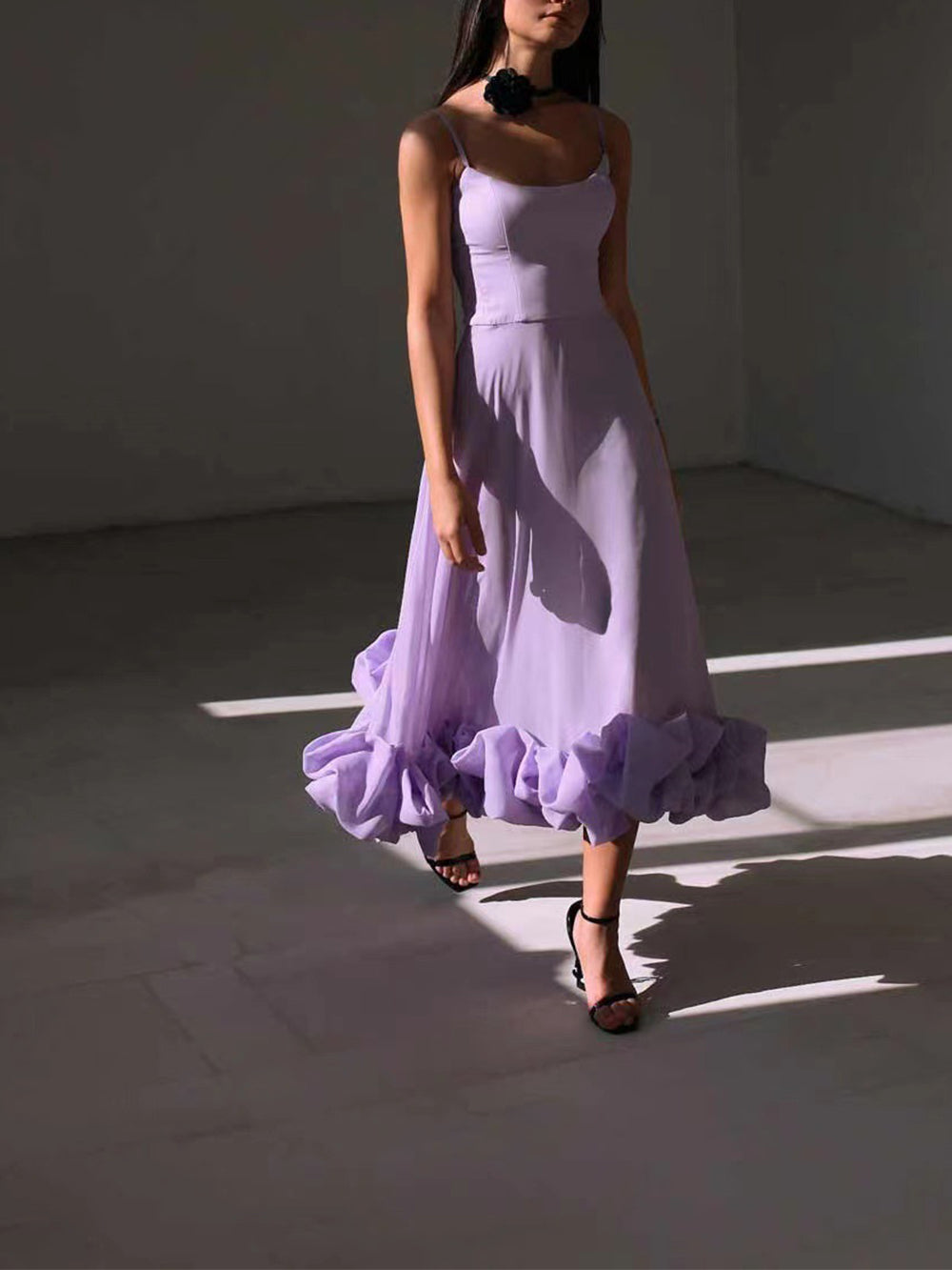 Volang Bustier Maxi Dress