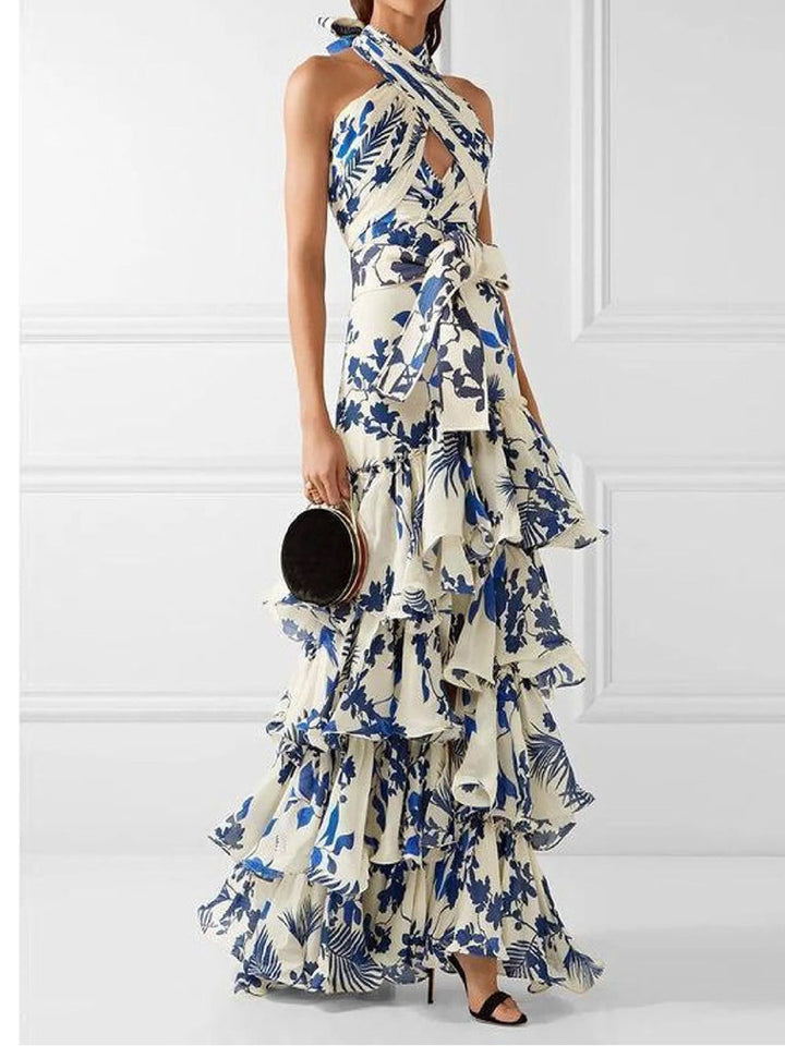 Lolita swingrok maxi-jurk met veters