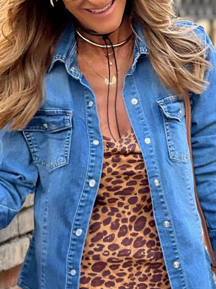 Casual Lapel Denim Jacket