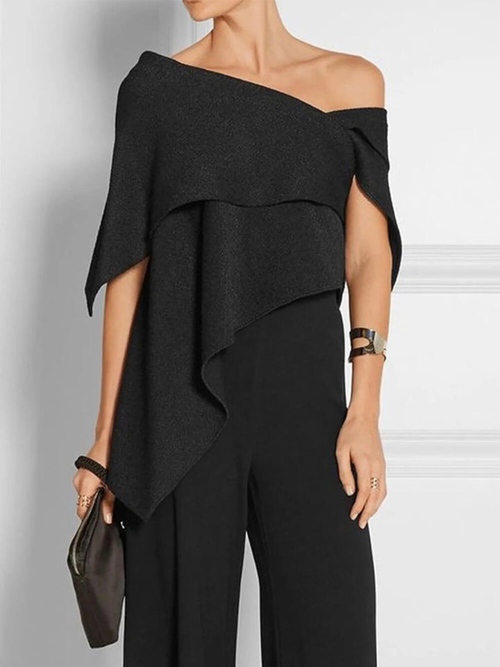 Sexy Casual Asymmetrisk One Shoulder Tunika Topp