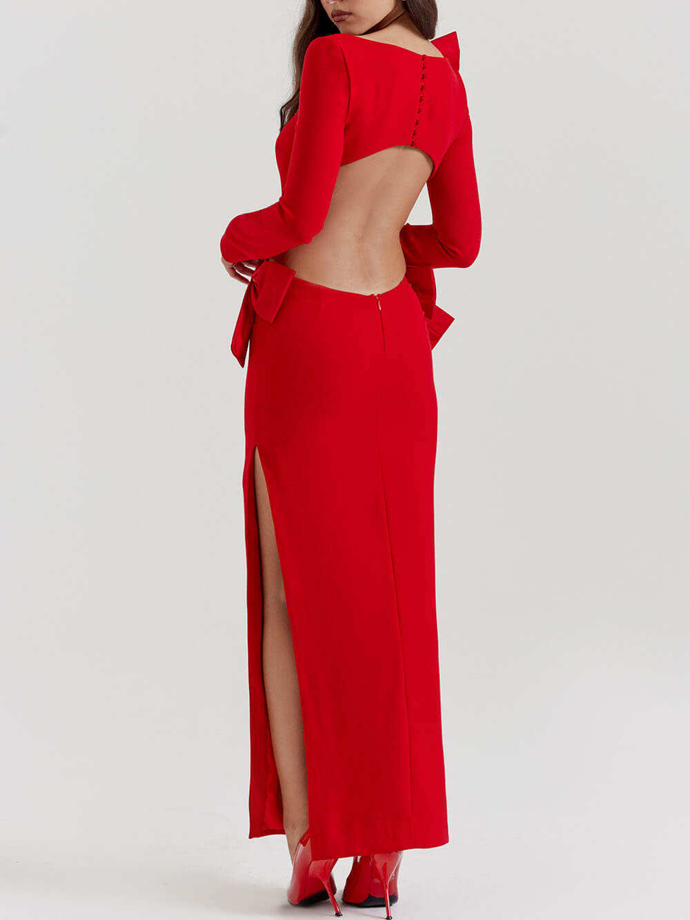 Vestido Maxi Laço Vermelho