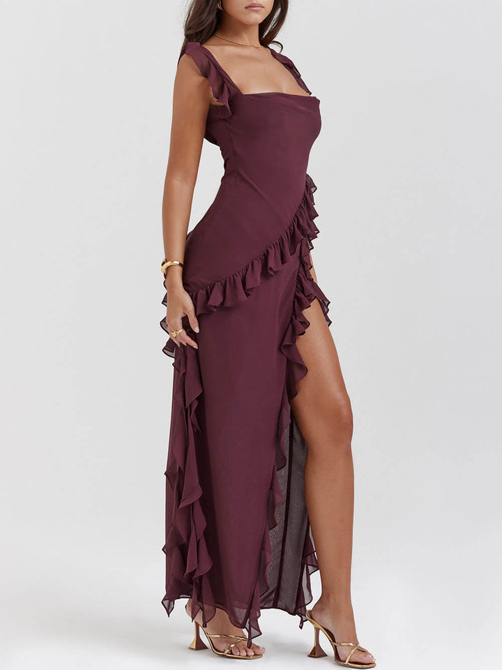 Mulberry ruches maxi-jurk