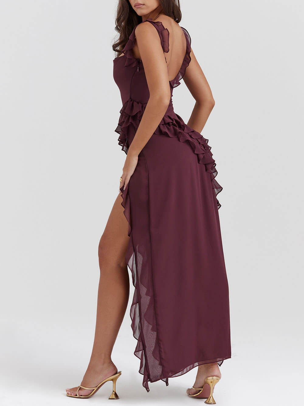 Mulberry ruches maxi-jurk