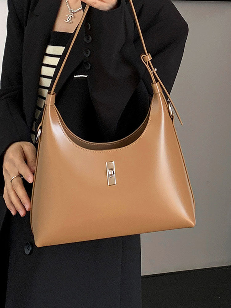 Half Moon Leather Crossbody Bag