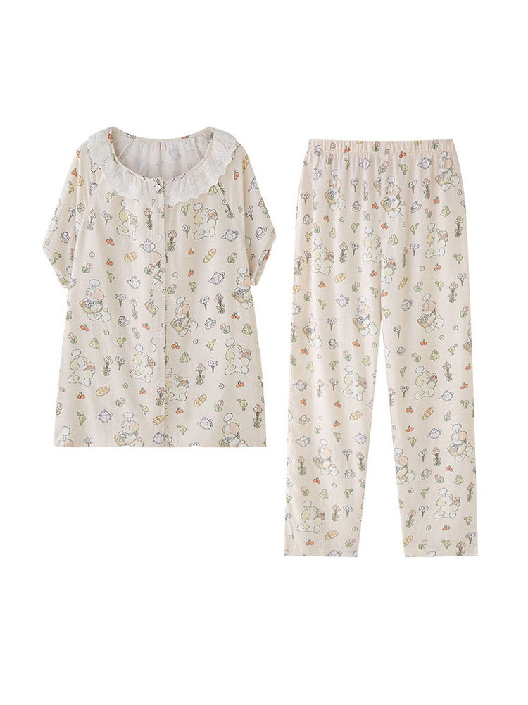 Bamboo Cotton Printed Sleepwear Set