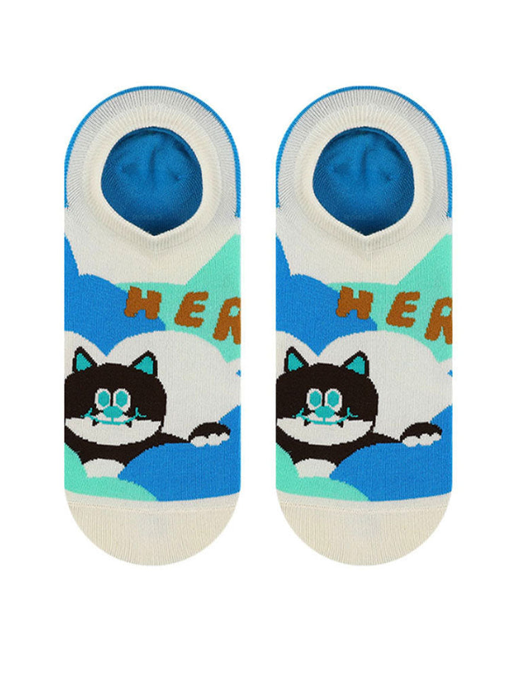 Cartoon Kitty Bootsocken