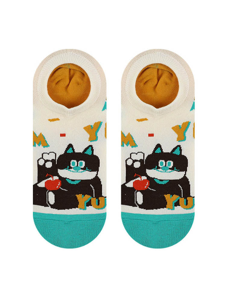 Cartoon Kitty Bootsocken