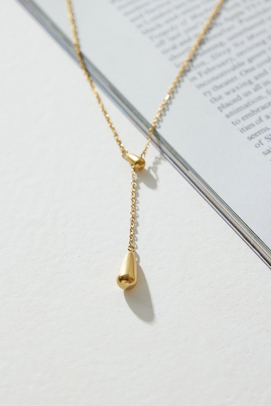 18k Gold Plated Ring The Bell Necklace Gold